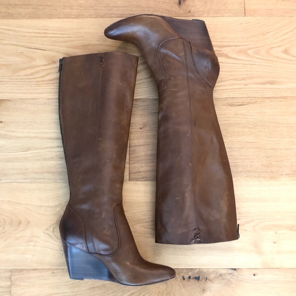 frye regina tall wedge boot
